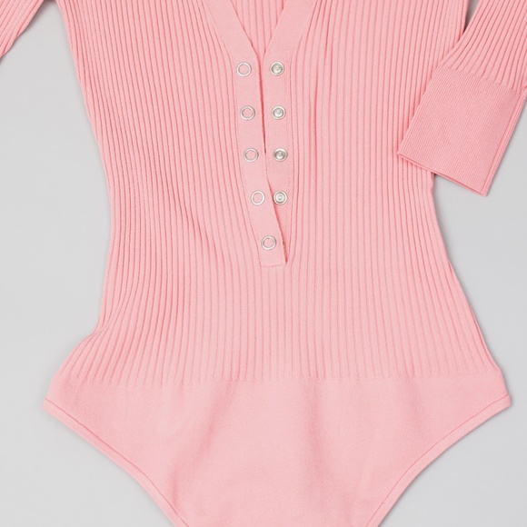 NWT 💘 ALC Pink Body Suit - Picture 7 of 7